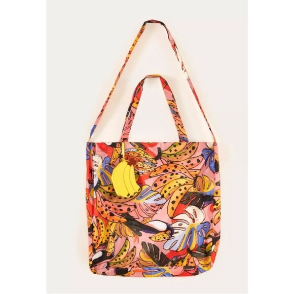 FARM Rio Handbags - Farm Rio Banana Fruit Print Coin Pouch Tote Bag Multicolor OS NWT